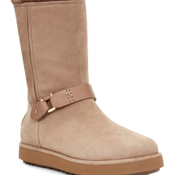UGG CLASSIC SHORT BERGE SUEDE‎ WATERPROOF TALL BOOT - Picture 1 of 10